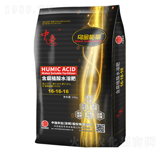 含腐植酸水溶肥16-16-16-烏金能量-中逸農(nóng)業(yè)