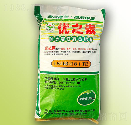 全水溶性復(fù)合肥料18-18-18+TE-優(yōu)之素-優(yōu)富斯