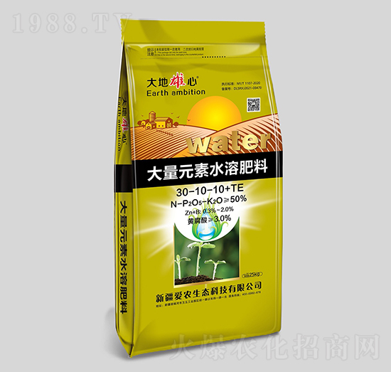 大量元素水溶肥料30-10-10+TE-愛(ài)農(nóng)