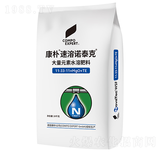 康樸速溶諾泰克水溶肥11-33-11+MgO+TE-康樸